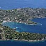 Aerial view of Elaphiti Islands near Dubrovnik