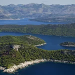 Aerial view of Elaphiti Islands near Dubrovnik