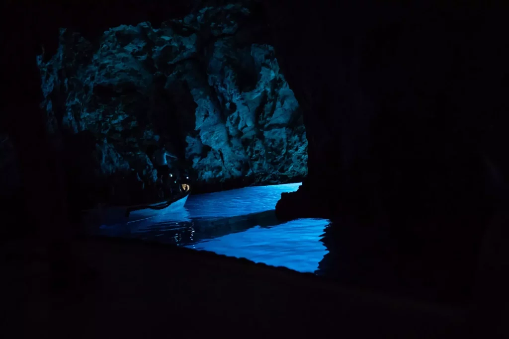 Blue cave Croatia photography from a boat