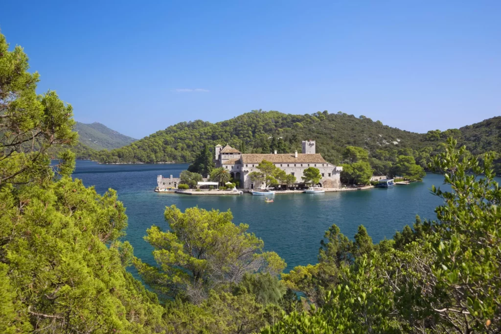Croatia - The St.Mary benedictine monastery on the Mljet island.