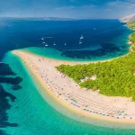 Famous Zlatni rat beach in Bol, Island Brac, Croatia, Europe