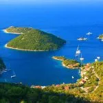 Île Mljet en Croatie, vue sur Prozurska luka
