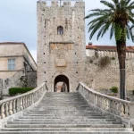 Sights in the Old Town of Korcula Island, Croatia