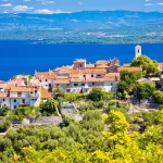 Town of Beli on Cres island view, landscape of Kvarner region in Croatia